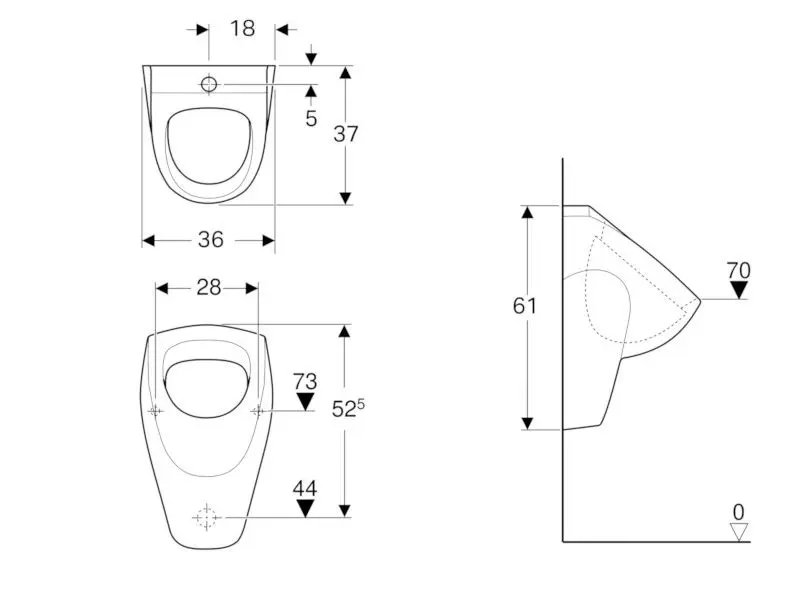 Geberit - Urinals - Piszoár - 500.343.01.1 – 2. kép