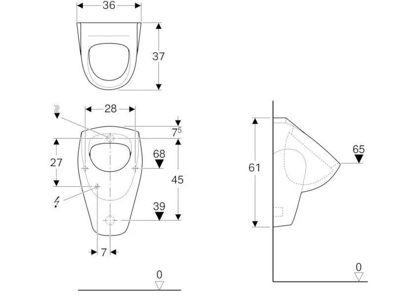 Geberit - Urinals - Piszoár - 500.344.01.1 – 2. kép
