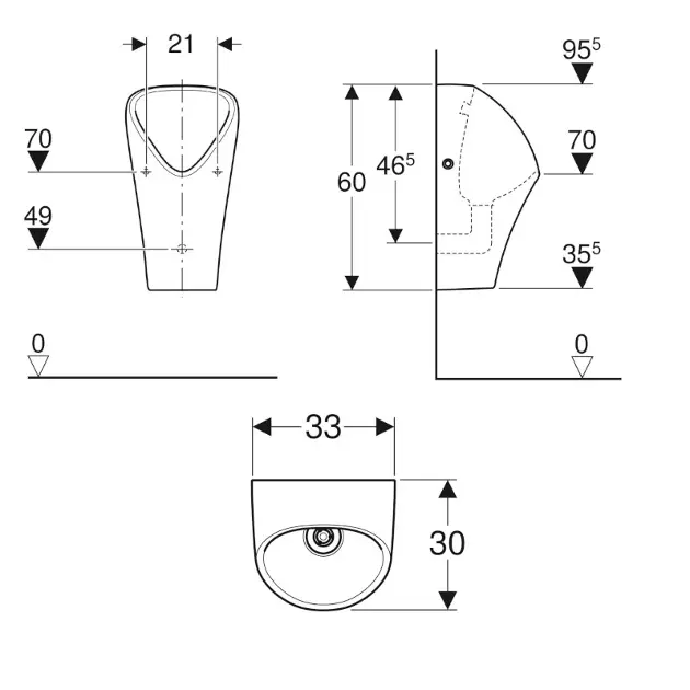 Geberit - Urinals - Piszoár - 501.657.00.8 – 2. kép