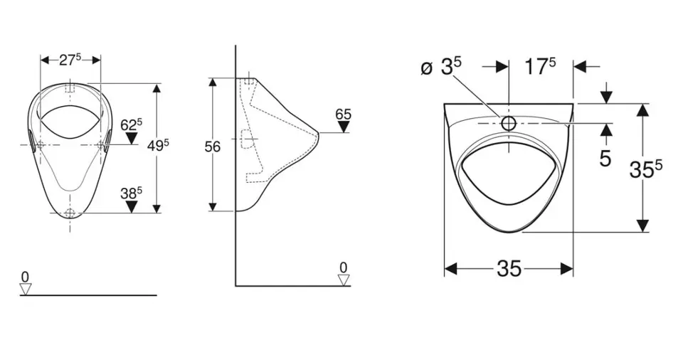 Geberit - Urinals - Piszoár - 502.885.00.1 – 2. kép