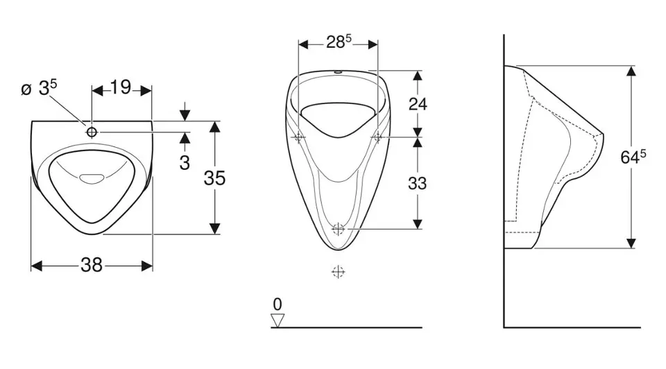 Geberit - Urinals - Piszoár - 502.905.00.1 – 2. kép