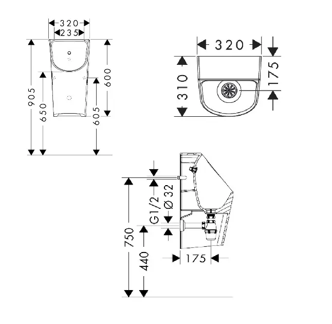 Hansgrohe - EluPura Original S - Piszoár - 60286450 – 2. kép