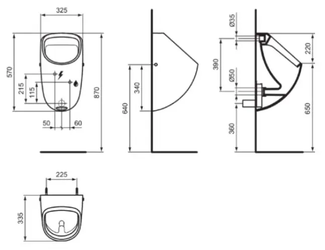 Ideal Standard - Connect - Piszoár - E345201 – 2. kép