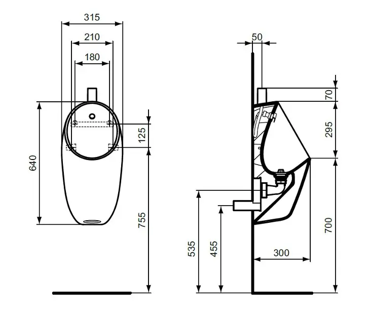 Ideal Standard - i.Life - Piszoár - E253601 – 2. kép