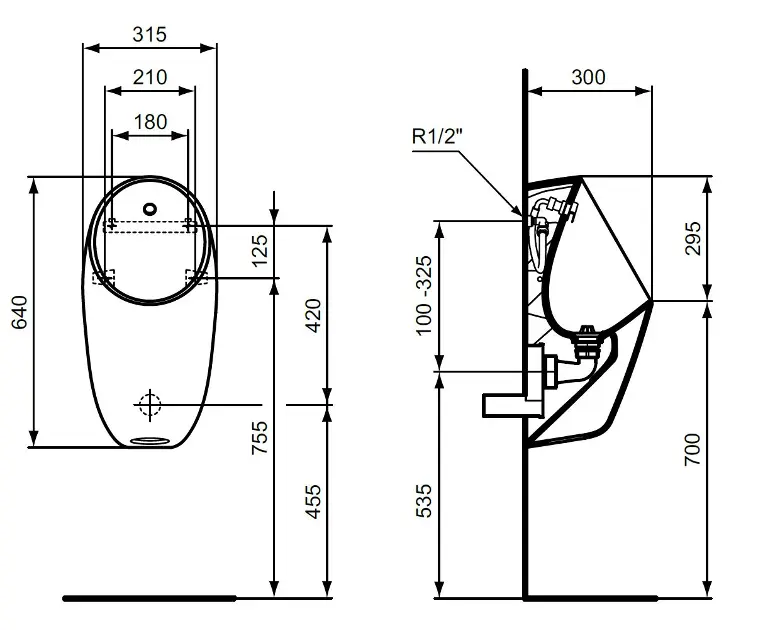 Ideal Standard - i.Life - Piszoár - E253701 – 2. kép