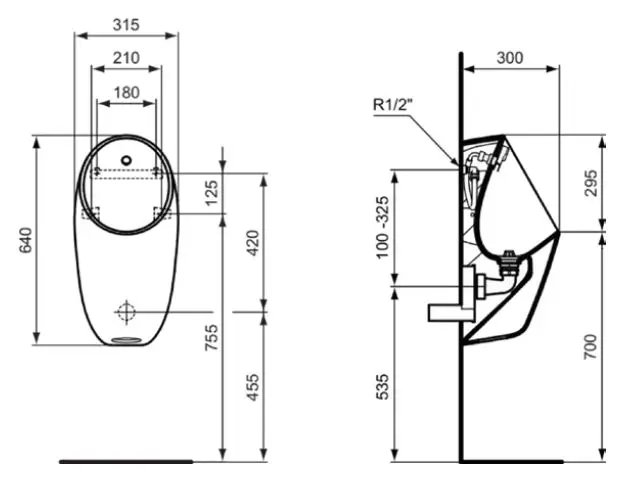 Ideal Standard - i.Life - Piszoár - E266501 – 2. kép