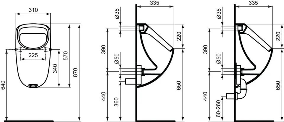 Ideal Standard - Urinals - Piszoár - E567101 – 2. kép