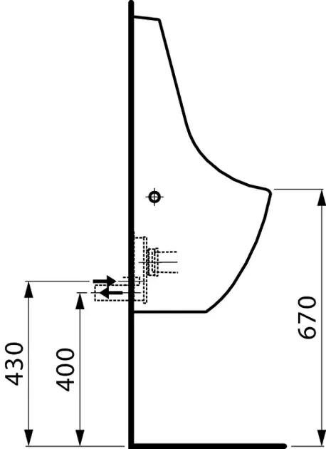 Laufen - Tamaro - Piszoár - H8411210000001 – 2. kép