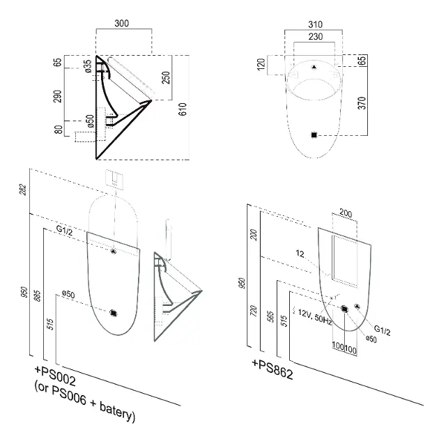Sapho - GSI Pura - Piszoár - 769811 – 2. kép
