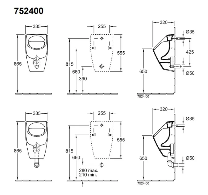 Villeroy & Boch - O.novo - Piszoár - 75240001 – 2. kép