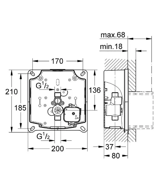 Grohe - Rapido - Egyéb WC kiegészítők - 37338000 – 2. kép