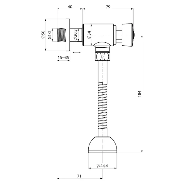 Aqualine - Equipment and accessories - Öblítőszelep és öblítőrendszer - ZY12022 – 2. kép