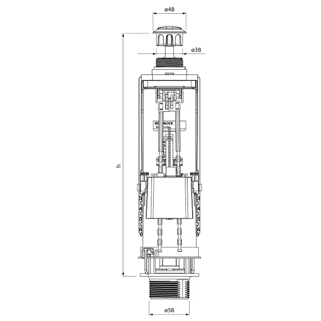 Aqualine - Flush valves - Öblítőszelep és öblítőrendszer - OVDC001 – 2. kép
