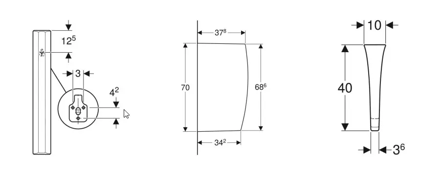 Geberit - Equipment and accessories - Piszoár elválasztó - 110000000 – 2. kép