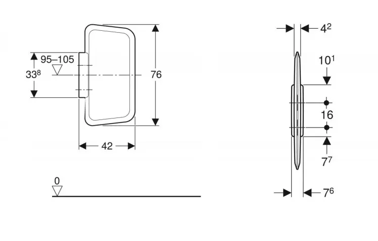 Geberit - Equipment and accessories - Piszoár elválasztó - 115.202.11.1 – 2. kép