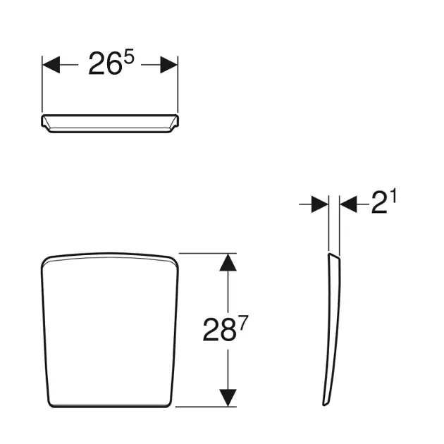 Geberit - Equipment and accessories - Piszoár fedlap - 573410000 – 2. kép