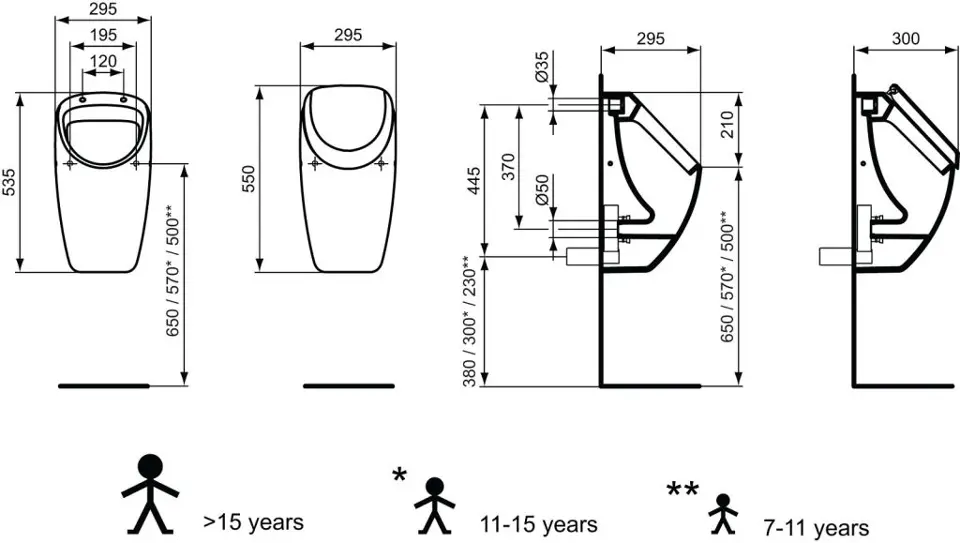 Ideal Standard - Urinals - Piszoár fedlap - E567401 – 2. kép