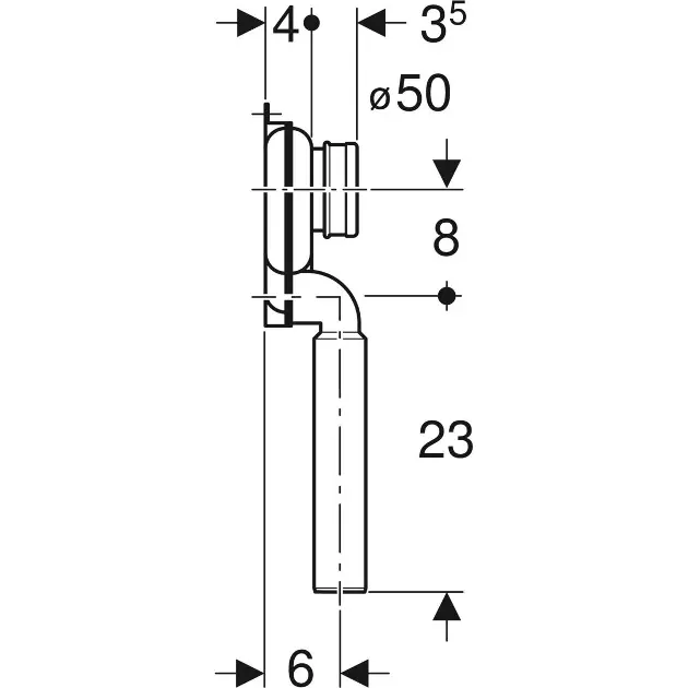 Geberit - Equipment and accessories - Piszoár szifon - 152.951.11.1 – 2. kép