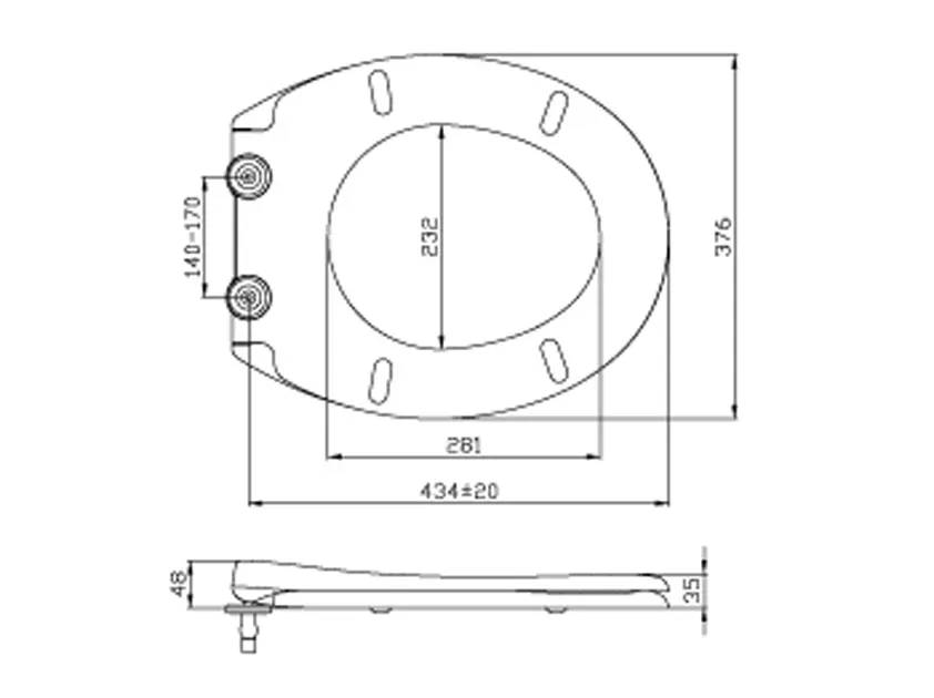 Aqualine - Sofia - WC-ülőke - BS122 – 2. kép