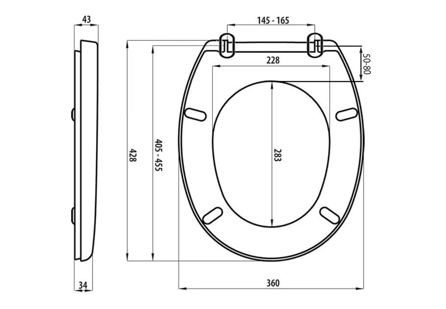 Aqualine - Toilet seats - WC-ülőke - ST278 – 2. kép