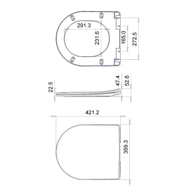 Aqualine - Vermet - WC-ülőke - VRS008 – 2. kép