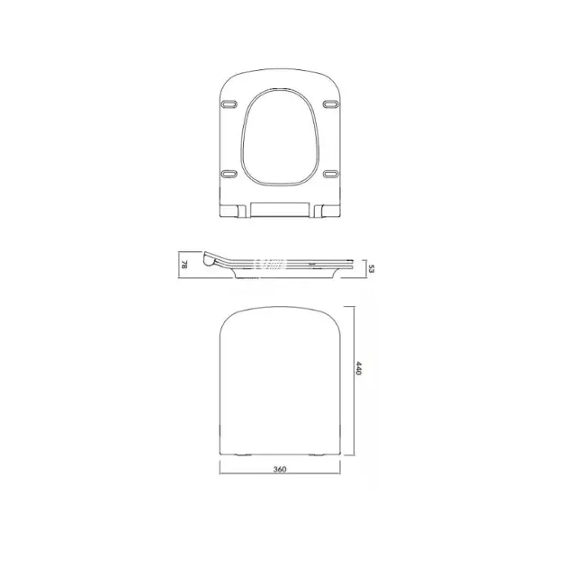Cersanit - City - WC-ülőke - K98-0125 – 2. kép