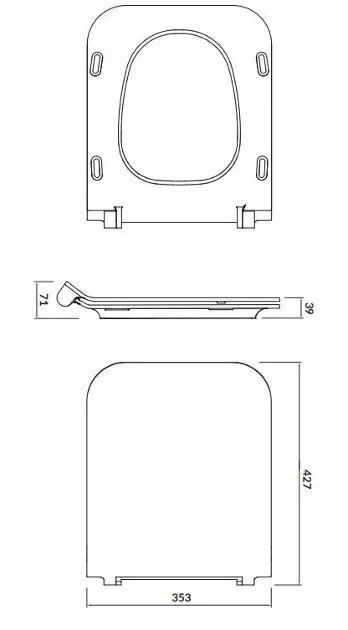 Cersanit - Crea - WC-ülőke - K98-0178 – 2. kép