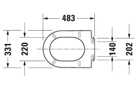 Duravit - Darling New - WC-ülőke - 0063320000 – 3. kép