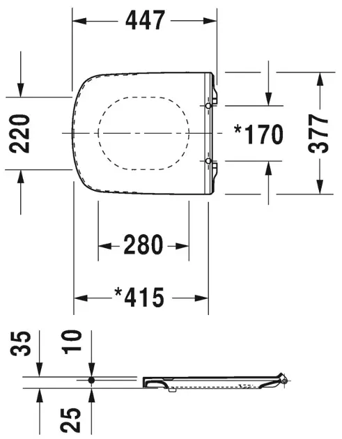 Duravit - DuraStyle - WC-ülőke - 0020610000 – 2. kép