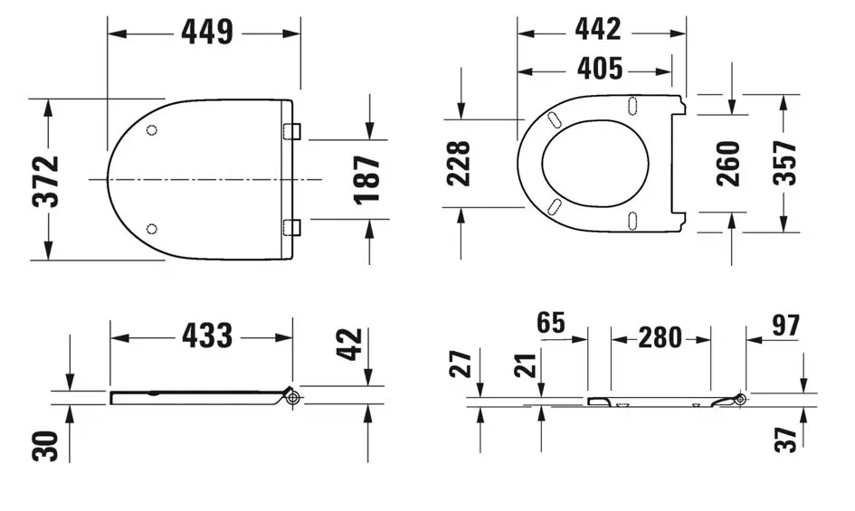 Duravit - DuraStyle - WC-ülőke - 0020790000 – 2. kép
