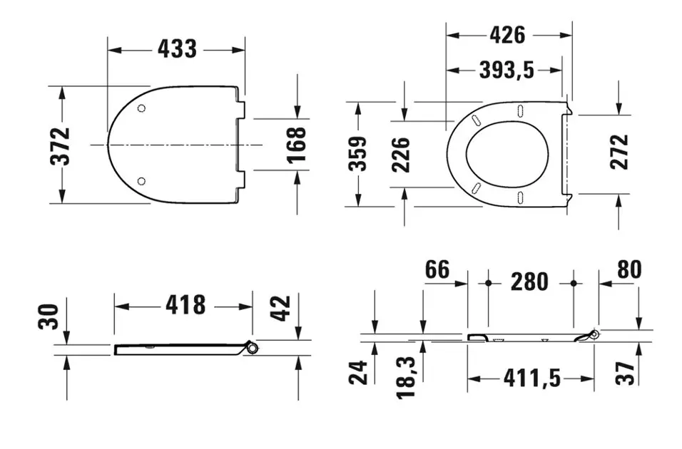 Duravit - Duravit No.1 - WC-ülőke - 0026190000 – 2. kép