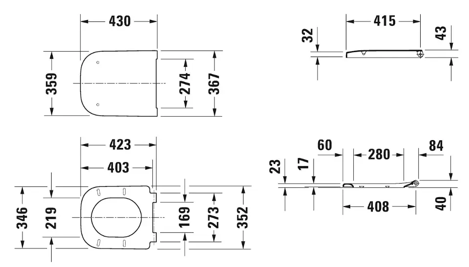 Duravit - Happy D.2 - WC-ülőke - 0064591300 – 2. kép