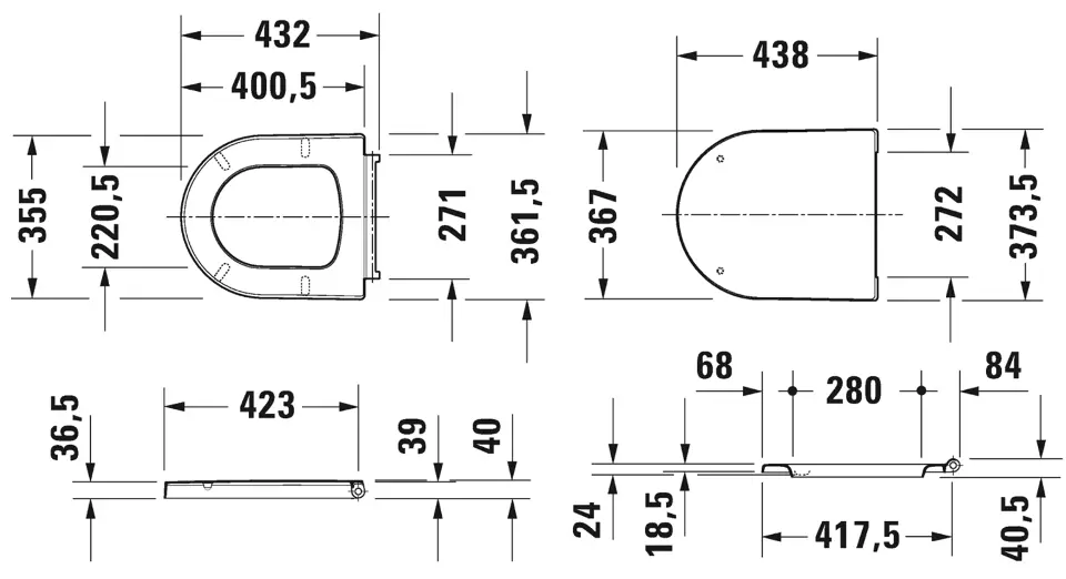 Duravit - ME by Starck - WC-ülőke - 0020110000 – 2. kép
