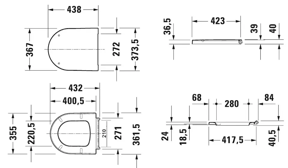 Duravit - ME by Starck - WC-ülőke - 0020190000 – 2. kép