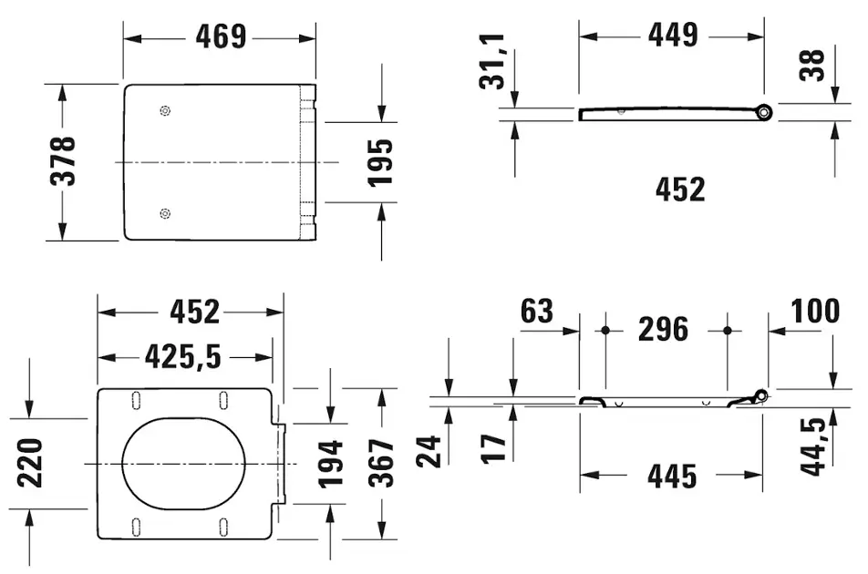Duravit - Vero Air - WC-ülőke - 0022090000 – 2. kép
