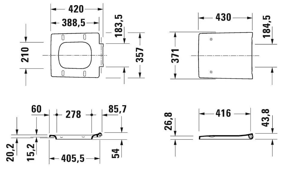 Duravit - Viu - WC-ülőke - 0021210000 – 2. kép
