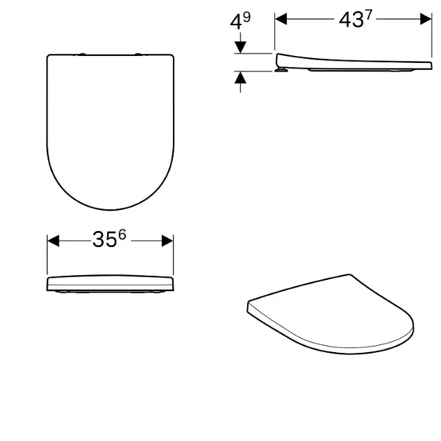 Geberit - Acanto - WC-ülőke - 500.605.01.2 – 2. kép
