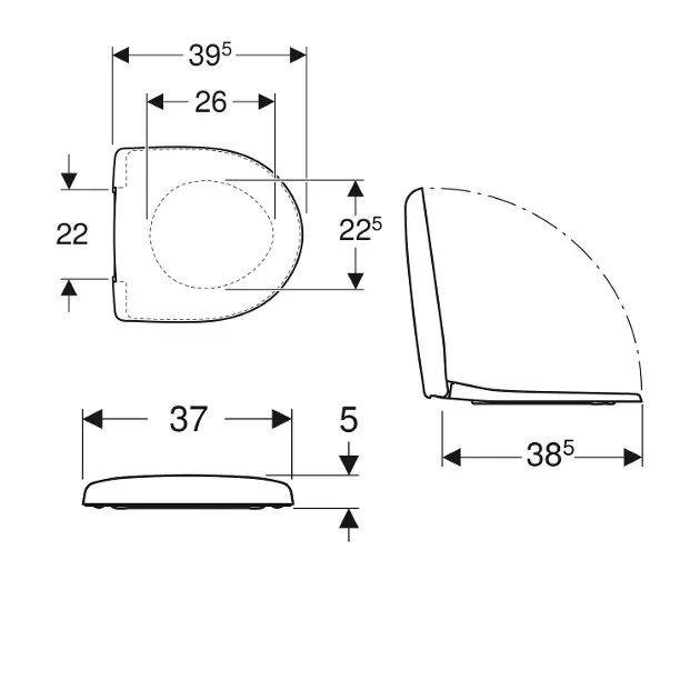 Geberit - Selnova Compact - WC-ülőke - 501.878.00.1 – 2. kép