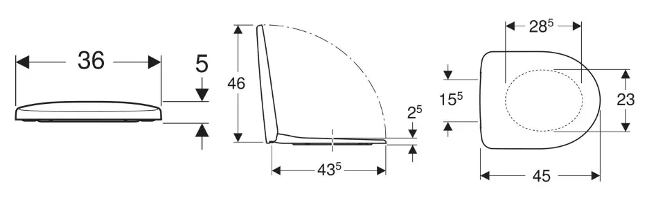 Geberit - Selnova - WC-ülőke - 500.330.01.1 – 2. kép