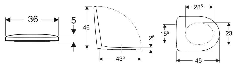 Geberit - Selnova - WC-ülőke - 500.331.01.1 – 2. kép