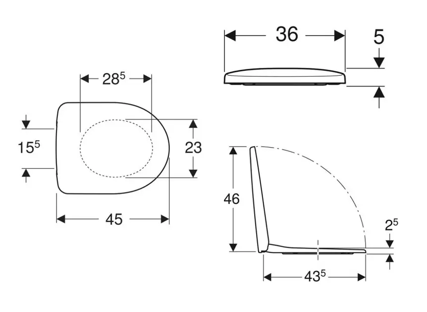 Geberit - Selnova - WC-ülőke - 500.337.01.1 – 2. kép