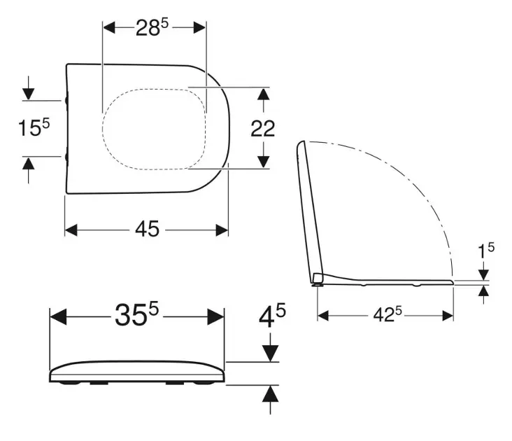 Geberit - Smyle - WC-ülőke - 500.236.01.1 – 2. kép
