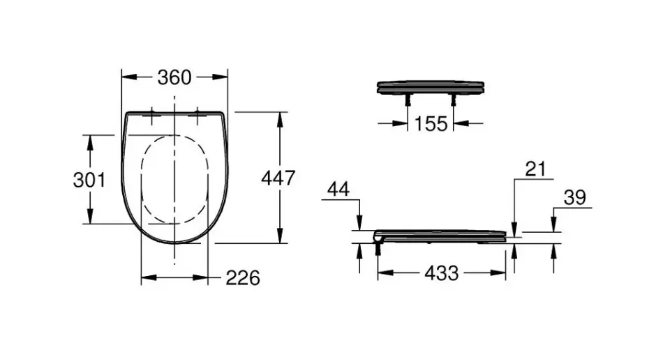 Grohe - Bau Ceramic - WC-ülőke - 112947SH00 – 2. kép
