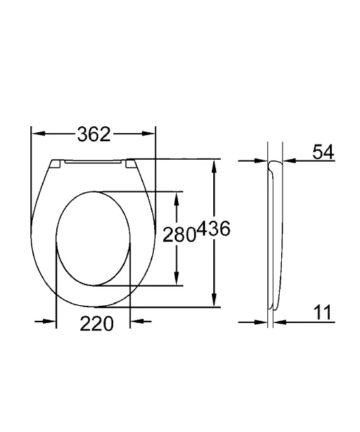 Grohe - Bau Ceramic - WC-ülőke - 39492000 – 2. kép