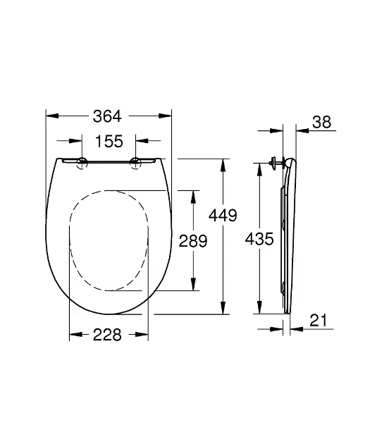 Grohe - Bau Ceramic - WC-ülőke - 39898000 – 2. kép