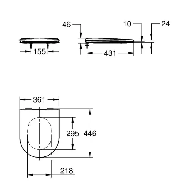 Grohe - Essence - WC-ülőke - 39577001 – 2. kép