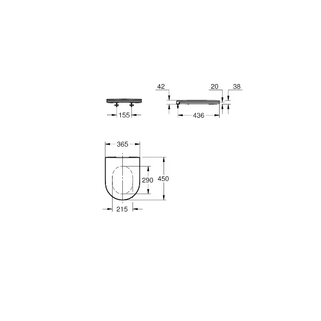 Grohe - Euro Ceramic - WC-ülőke - 102500SH00 – 2. kép