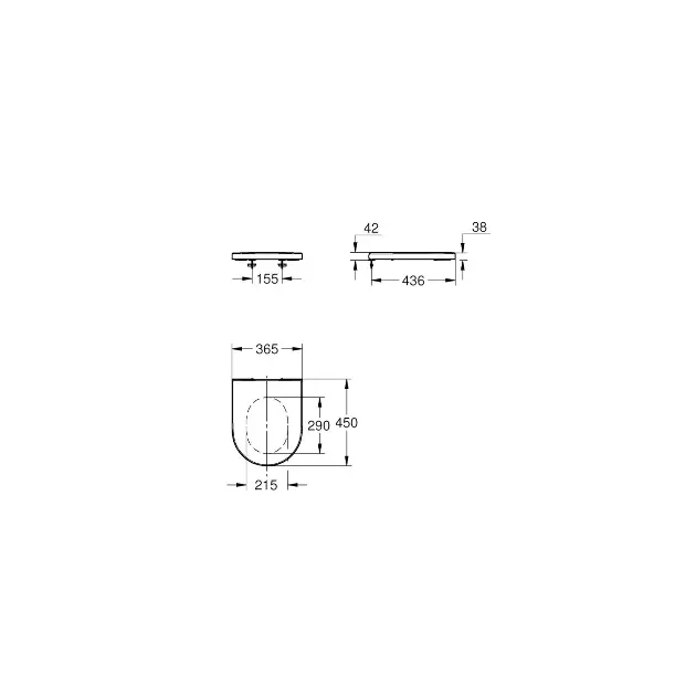 Grohe - Euro Ceramic - WC-ülőke - 102501SH00 – 2. kép