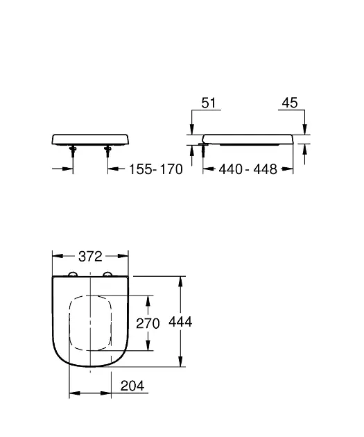 Grohe - Euro Ceramic - WC-ülőke - 39330002 – 2. kép