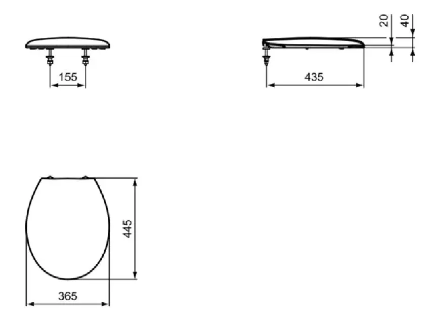 Ideal Standard - Alpha - WC-ülőke - W303201 – 2. kép